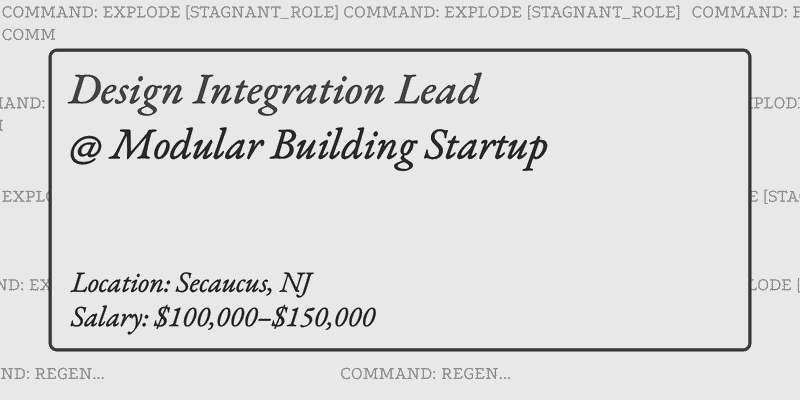 Modular Building Startup
